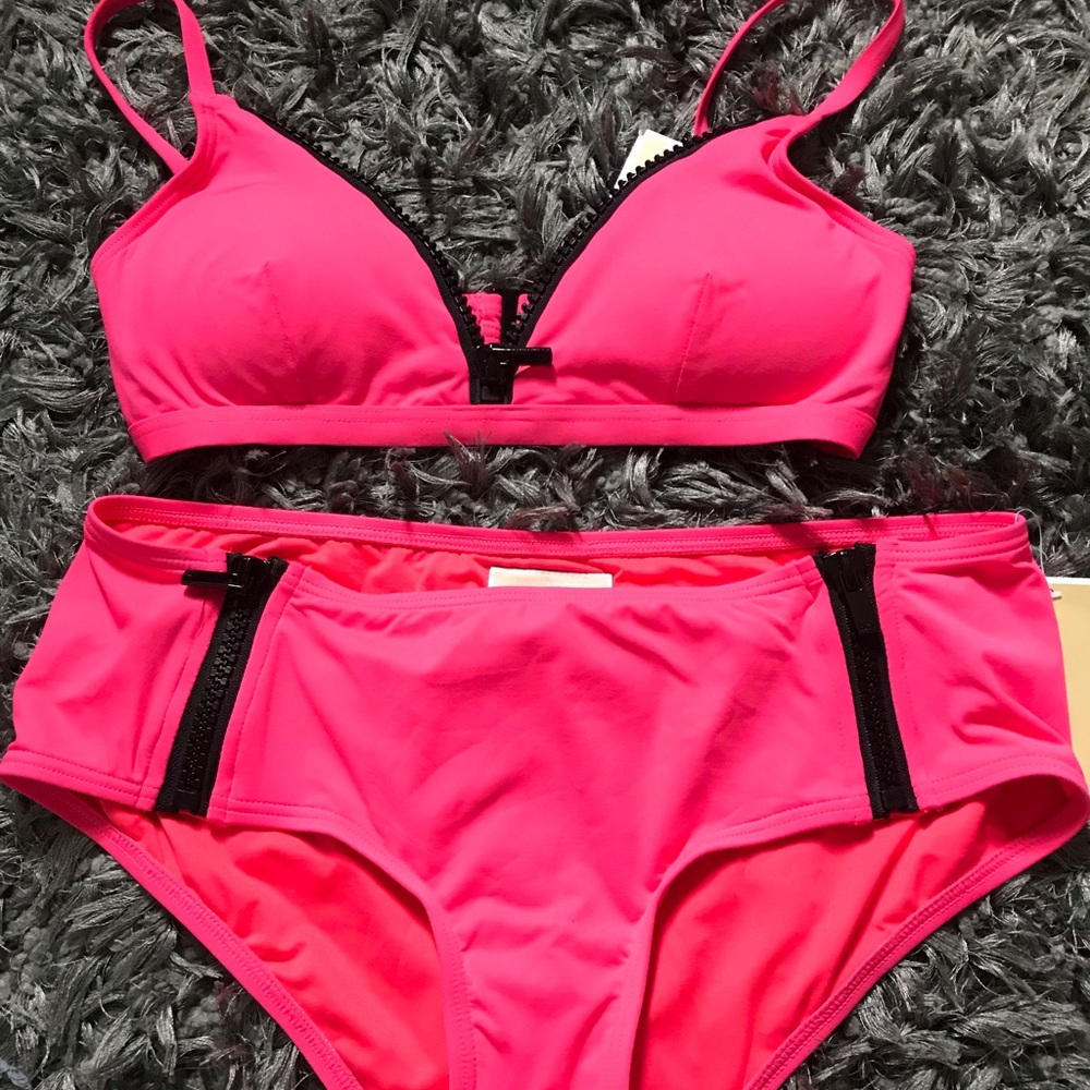 Michael Kors Neon Hot Pink Bikini Cruise